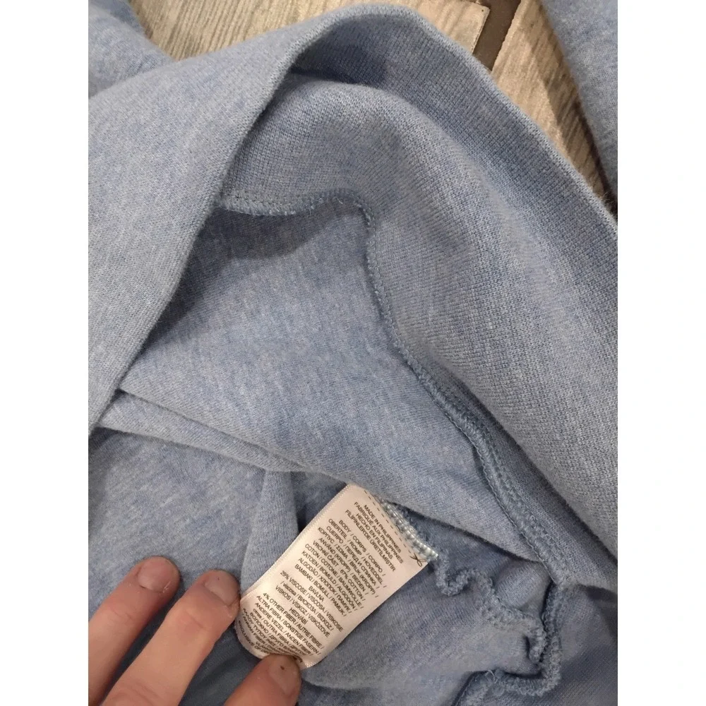 Polo Ralph Lauren Mens Crewneck Sweatshirt Blue Heathered Cotton‎ Blend Large